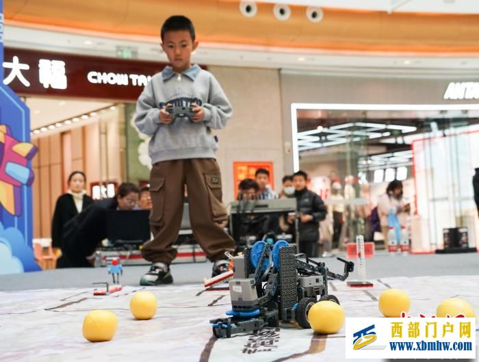 青海西寧：科技創(chuàng)新比賽 青少年觀“AI”做手工“畫”科學(圖2)